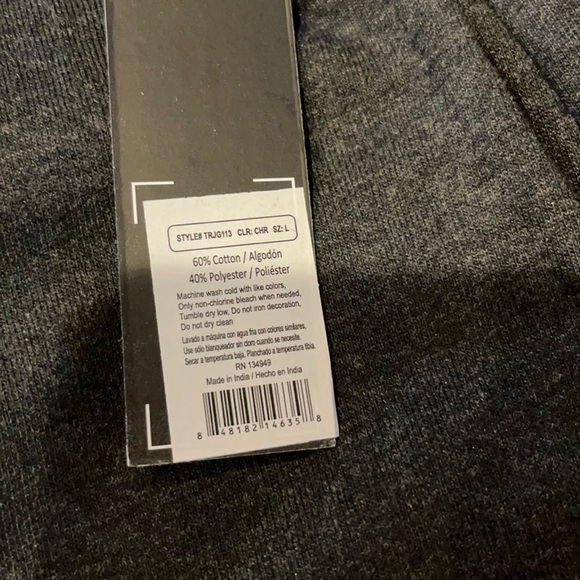 True Religion Loungewear Joggers LARGE Charcoal/Gold - Picture 5 of 6